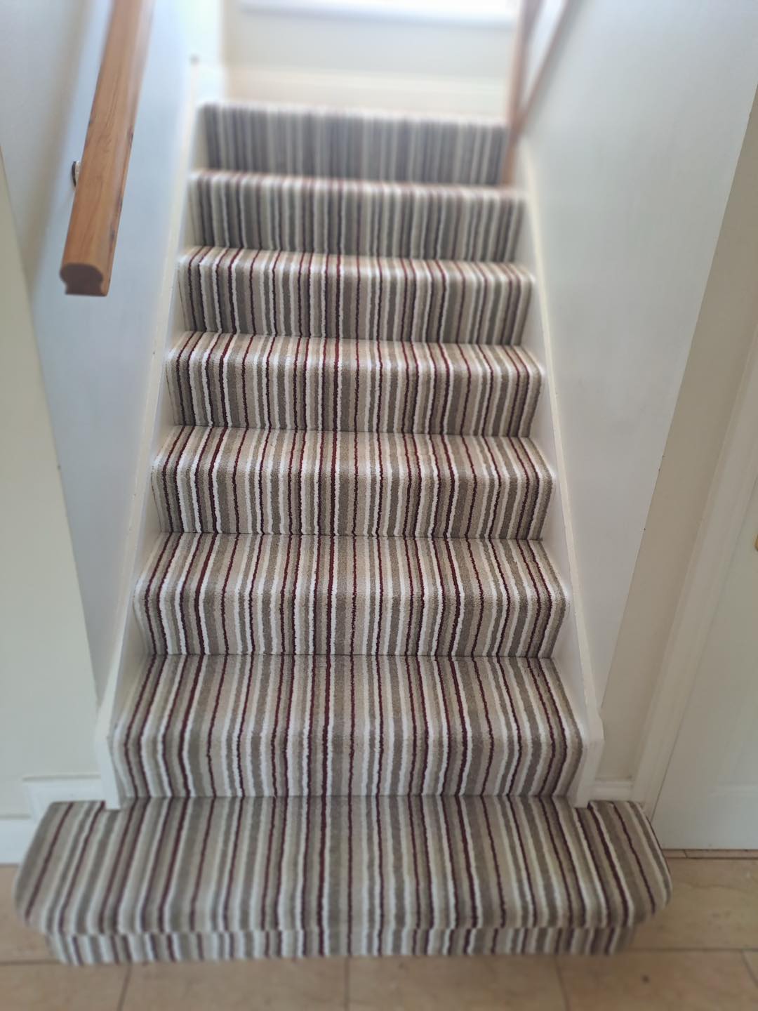 Finished staircase carpet installation in Ballymena home